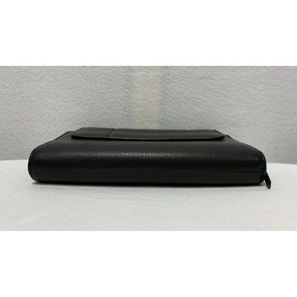 NEW Buxton Wallet Leather Black Ensemble Clutch Multiple Pockets Zip Closure - Picture 4 of 12